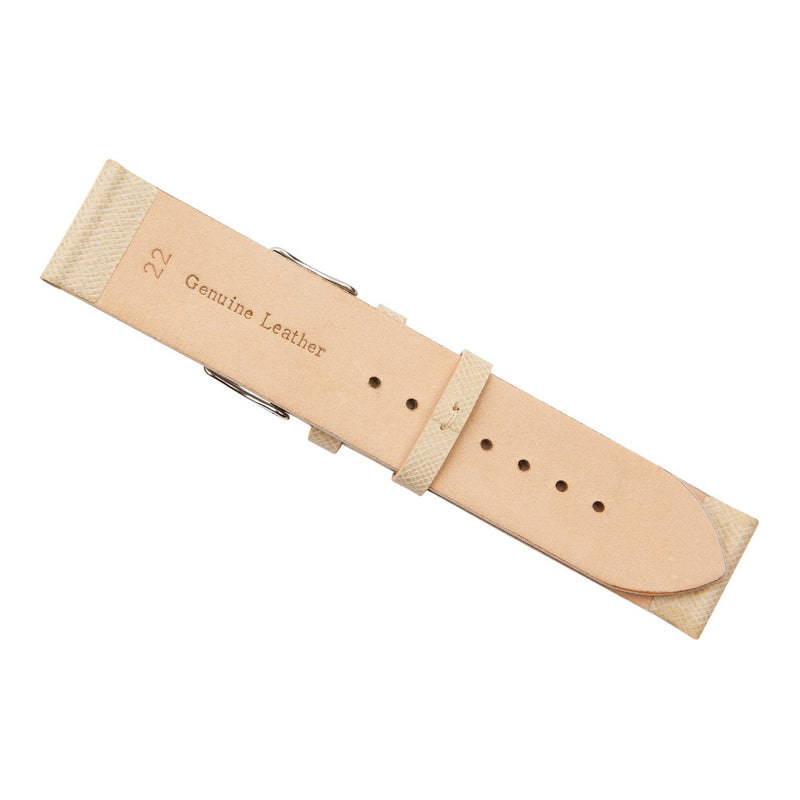 Cream Calf Leather Watch Band