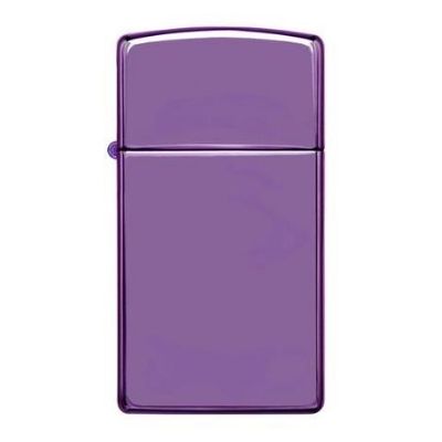 High Polished Slim Purple Zippo