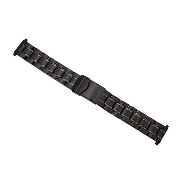 mens black plated SS watch band 18mm 2541118