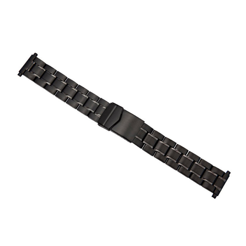 mens black plated SS watch band 18mm 2541118