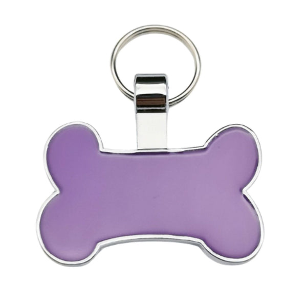 Pastel Purple Dog Bone Pet Tag