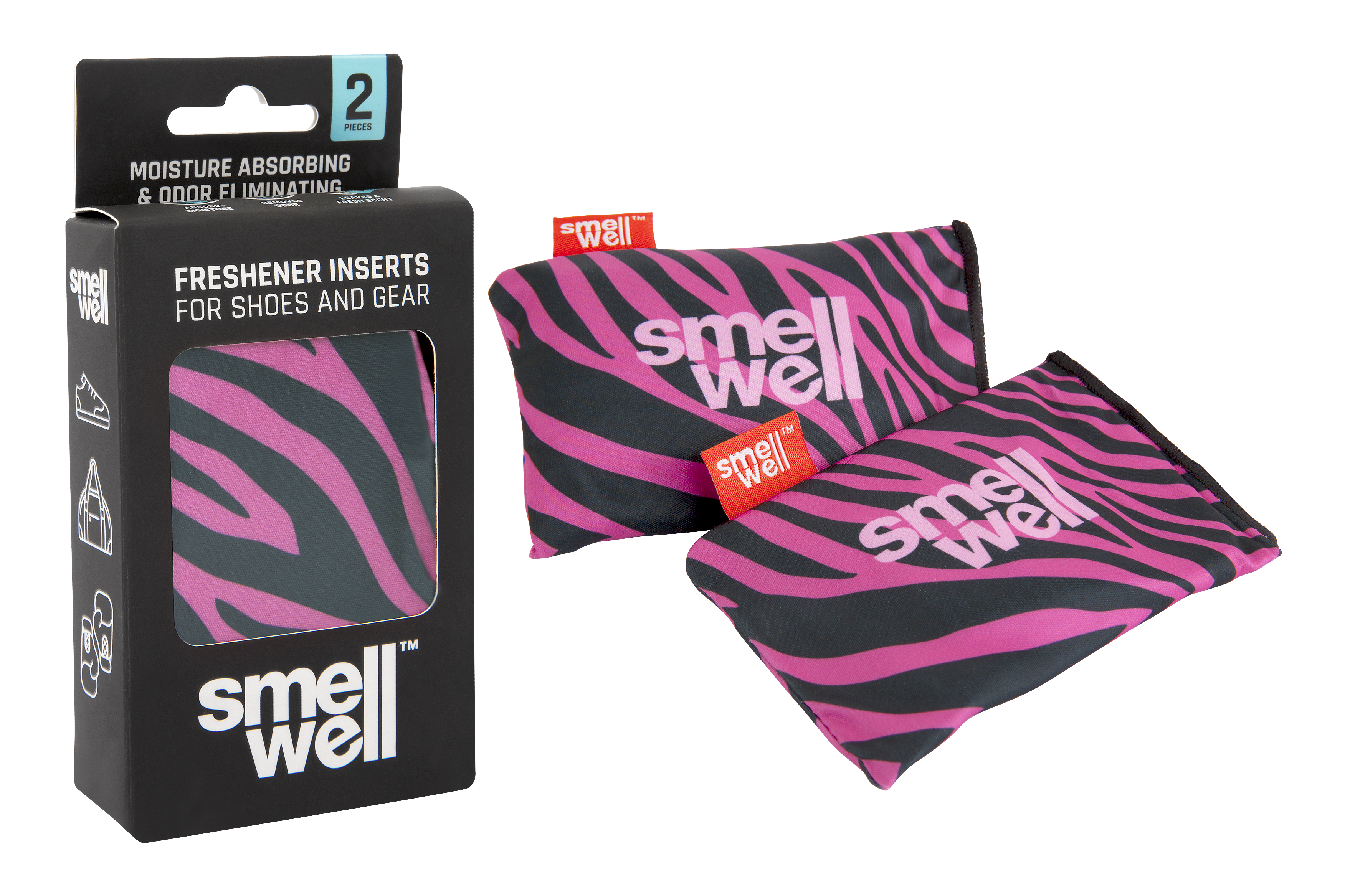 Smell Well Shoe Refresher & Deodoriser Pink Zebra