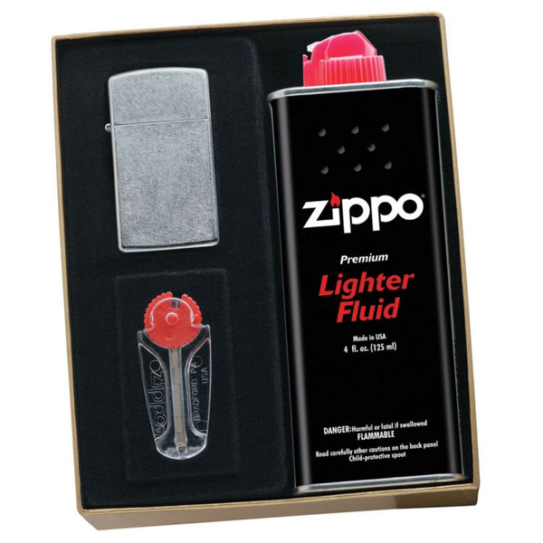 zippo classic street chrome gift set