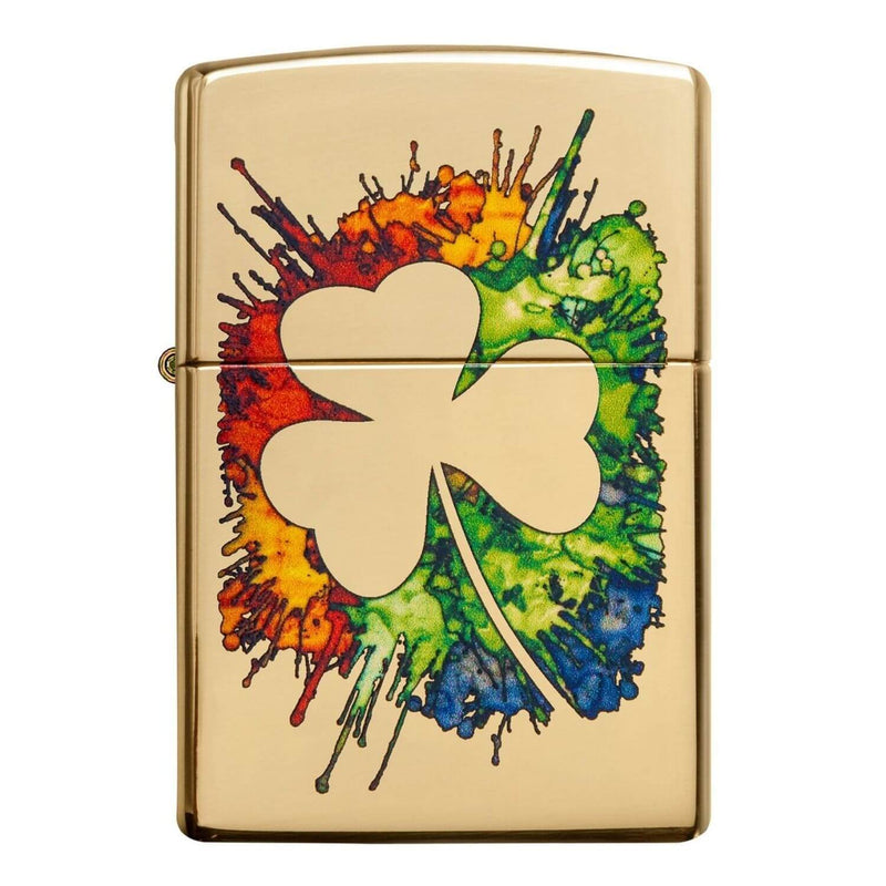zippo graffiti clover lighter